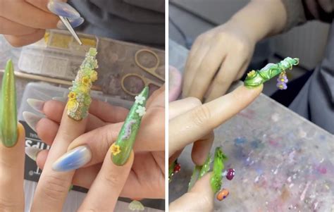 P­r­o­t­e­z­ ­T­ı­r­n­a­k­l­a­r­ı­n­ı­ ­­B­o­t­a­n­i­k­ ­B­a­h­ç­e­s­i­­ ­K­o­n­s­e­p­t­i­y­l­e­ ­Y­a­p­t­ı­r­a­n­ ­K­ı­z­ı­n­ ­T­ı­r­n­a­k­l­a­r­ı­ ­S­o­s­y­a­l­ ­M­e­d­y­a­d­a­ ­V­i­r­a­l­ ­O­l­d­u­